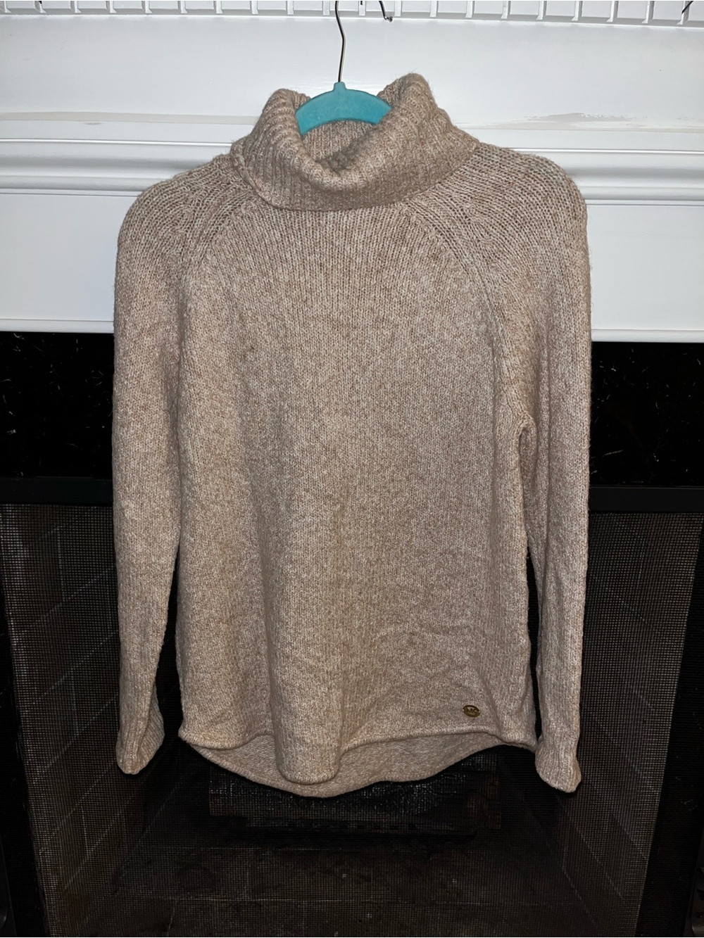 Michael Kors Taupe Knit Turtleneck Sweater